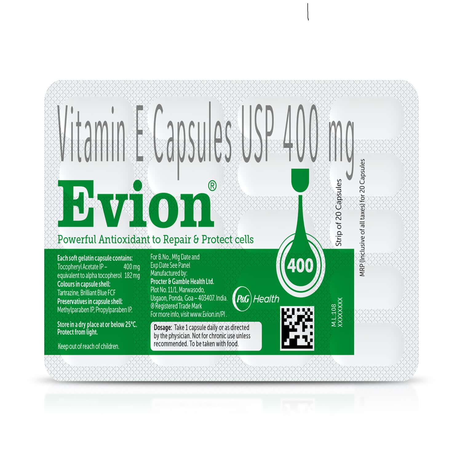 Evion-Forte-Caps-100-Count.jpg Evion Forte Caps | 100-Count | VITAMIN E (TOCOPHEROL) - Image 1