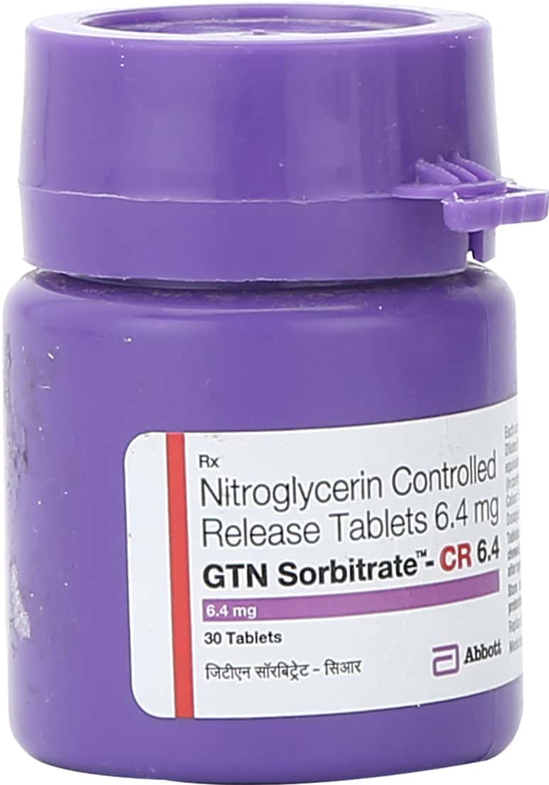 Gtn-Sorbitrate-CR-6.4mg-Tablets-120-Count.jpg Gtn Sorbitrate CR 6.4mg Tablets | 120-Count | NITROGLYCERIN - Image 1